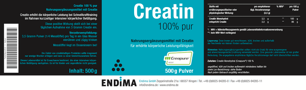 Creatin 100% pur (Creapure®), 500g